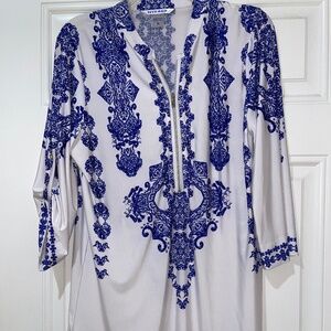 Blue and White Tunic